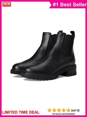 Waterproof Italian Suede Chelsea Ankle Boot Round Toe Flat
